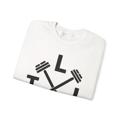 LIFT Weightlifting Fitness Barbells Crossed Circle Sweatshirt