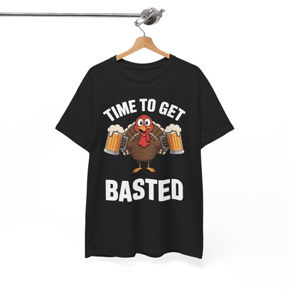 Time To Get Basted Funny Beer Thanksgiving Turkey Gift T-Shirt