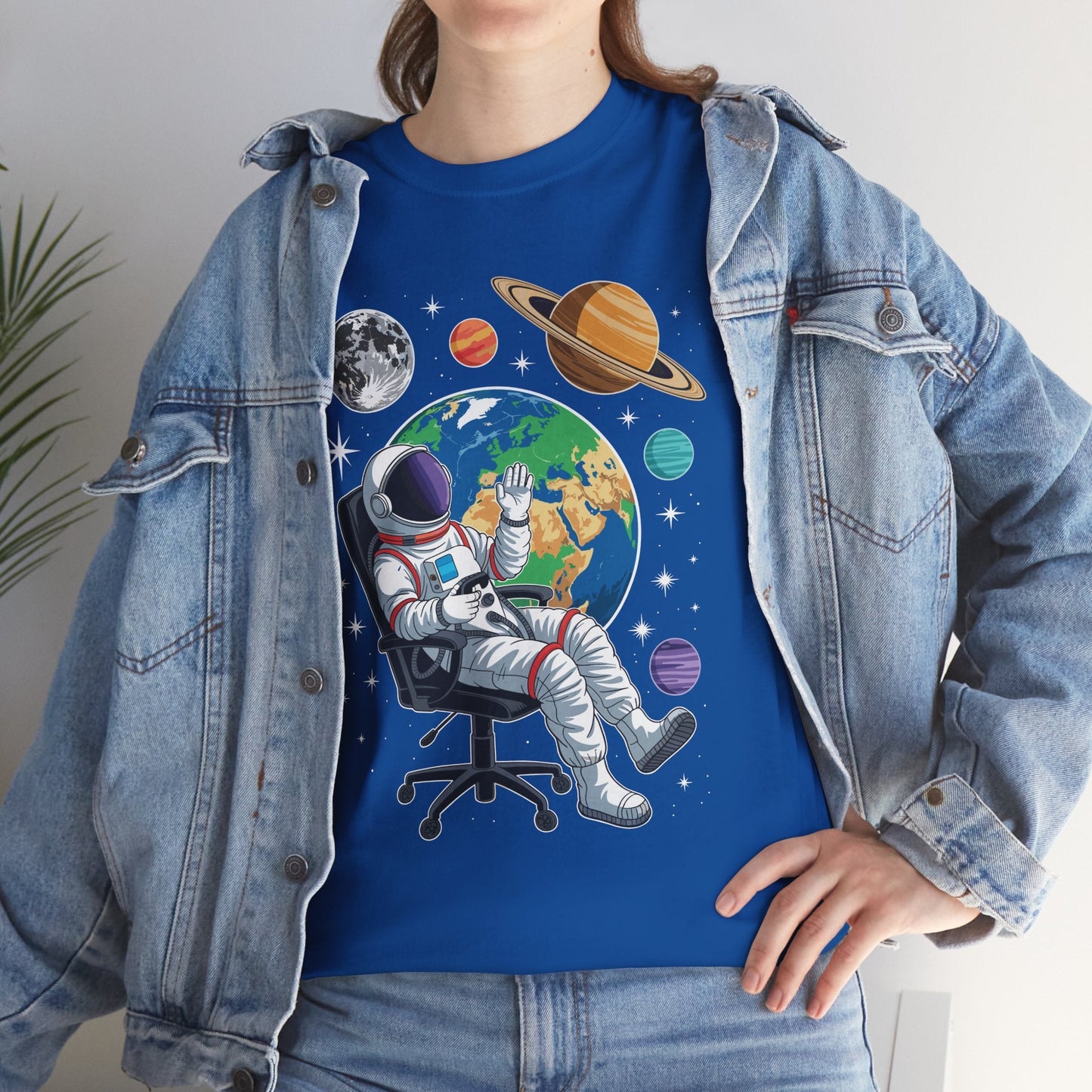 Astronaut Gamer Space Gaming System Planets T-Shirt
