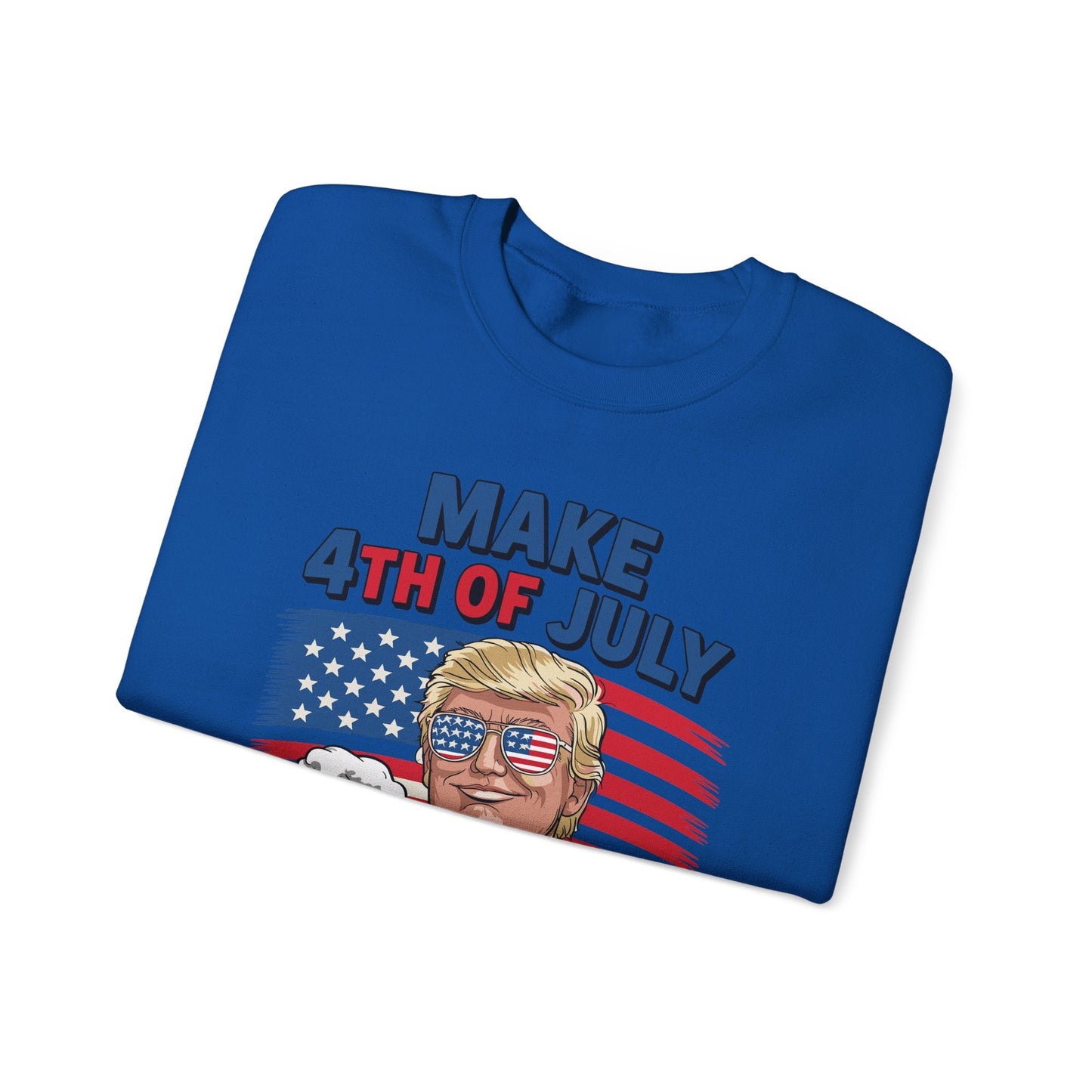 Funny Trump Make 4th Of July Great Again Drinking Beer Sweatshirt