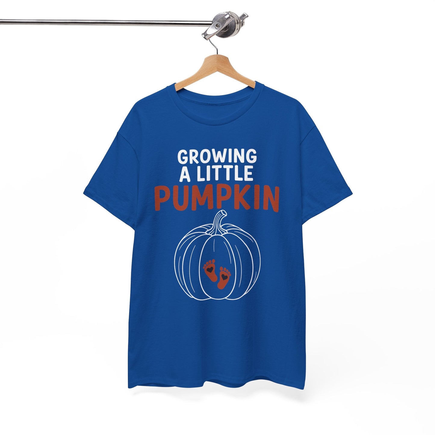 Growing A Little Pumpkin Fall Thanksgiving Baby Bump Wife T-Shirt