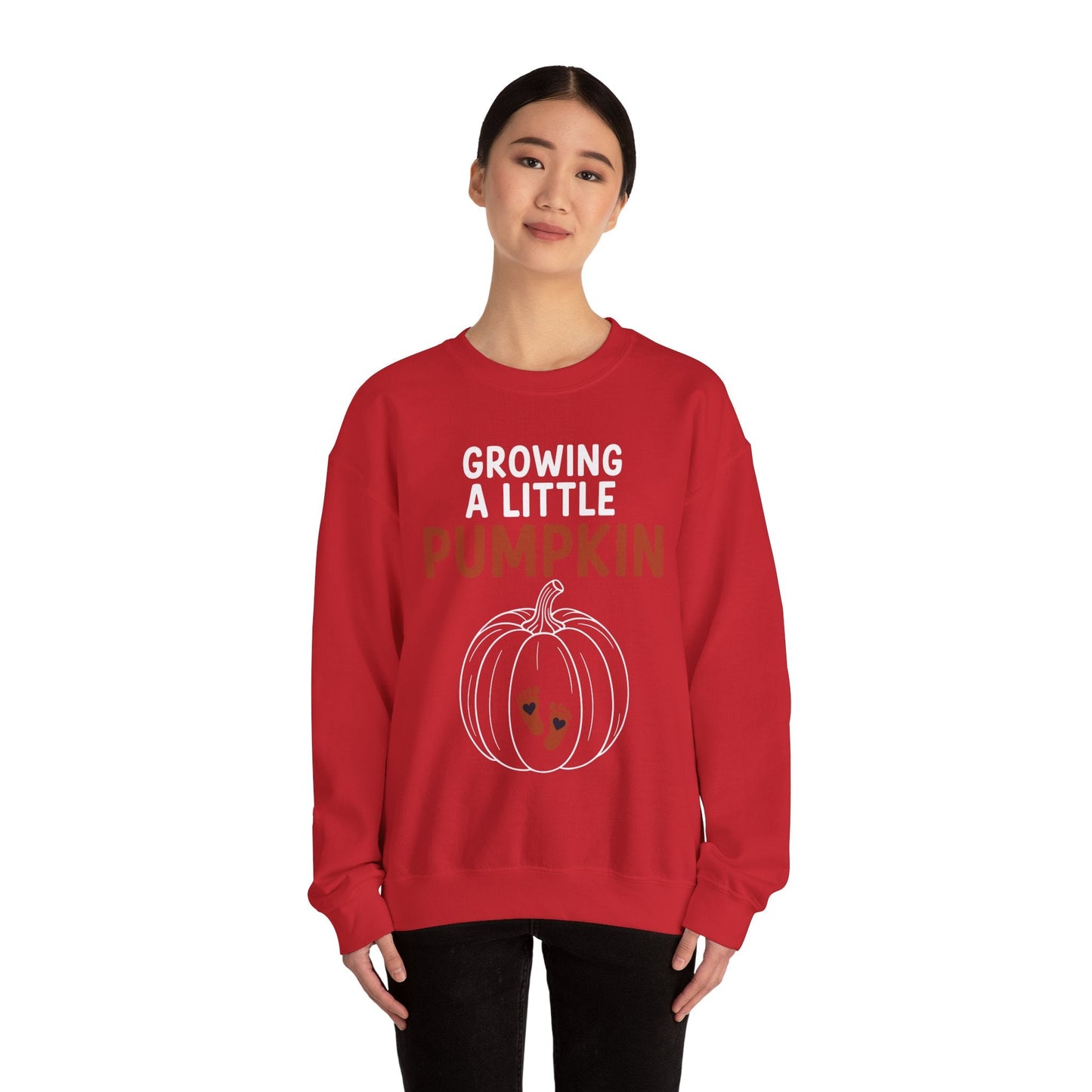 Growing A Little Pumpkin Fall Thanksgiving Baby Bump Wife Sweatshirt