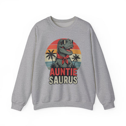 Auntiesaurus T Rex Dinosaur Auntie Saurus Family Matching Sweatshirt