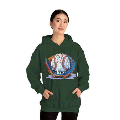 Baseball Drip Ice Cream Sprinkles Baseball Glove Hoodie