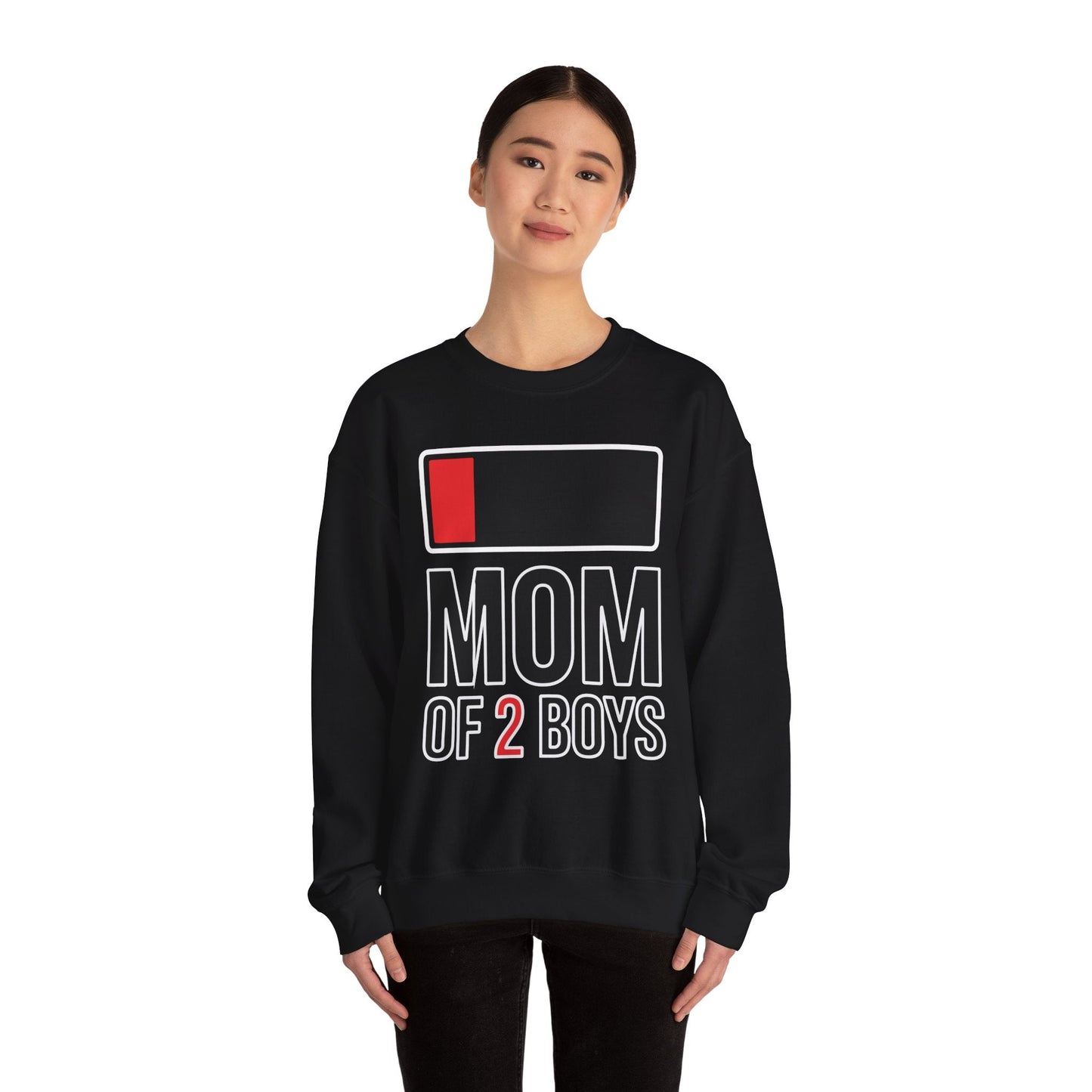 Mom of 2 Boys Gift from Son Mothers Day Birthday Women Sweatshirt