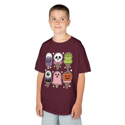 Horror Movie Summer Popsicle Halloween Ice Cream Summer-ween T-Shirt For Kids