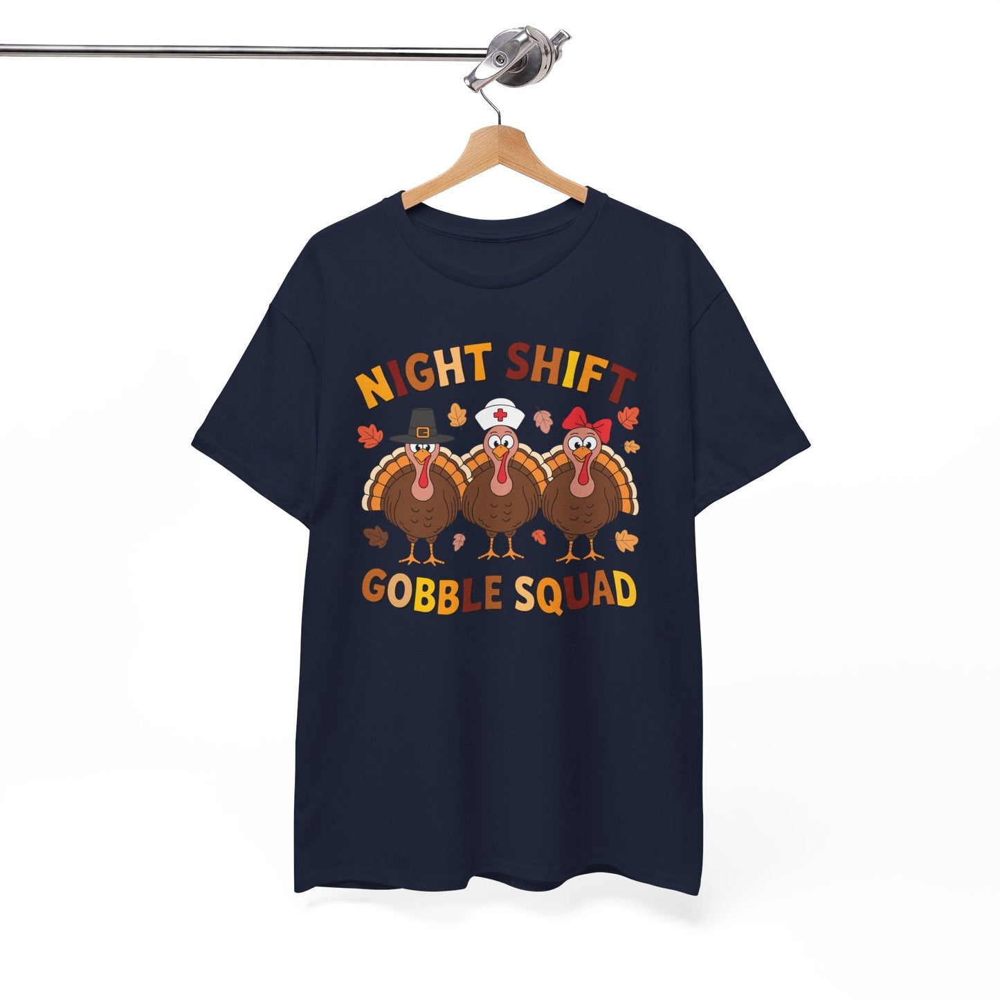 Night Shift Gobble Squad Night Worker Staff Thanksgiving T-Shirt