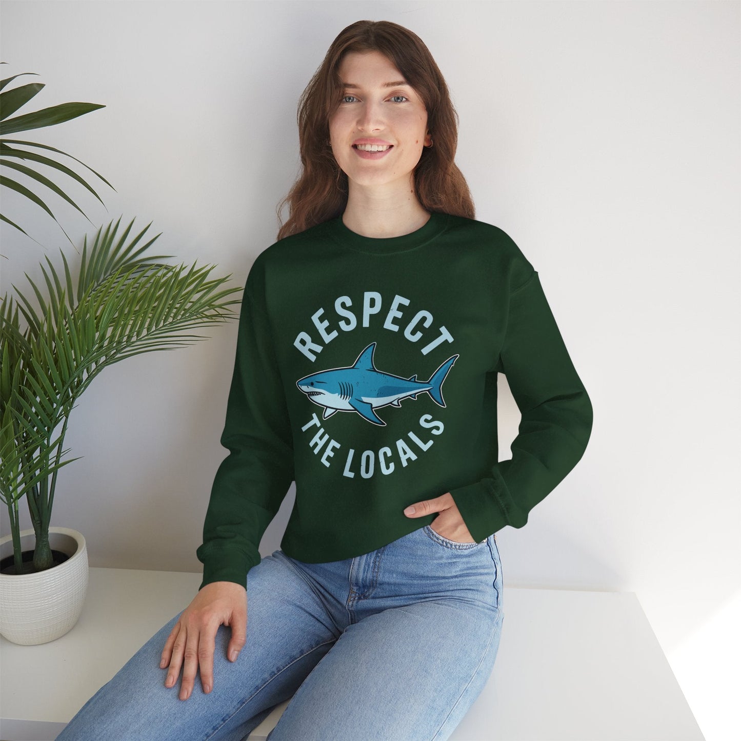 Respect The Locals Shark Ocean Animal Rights Biology Life Sweatshirt