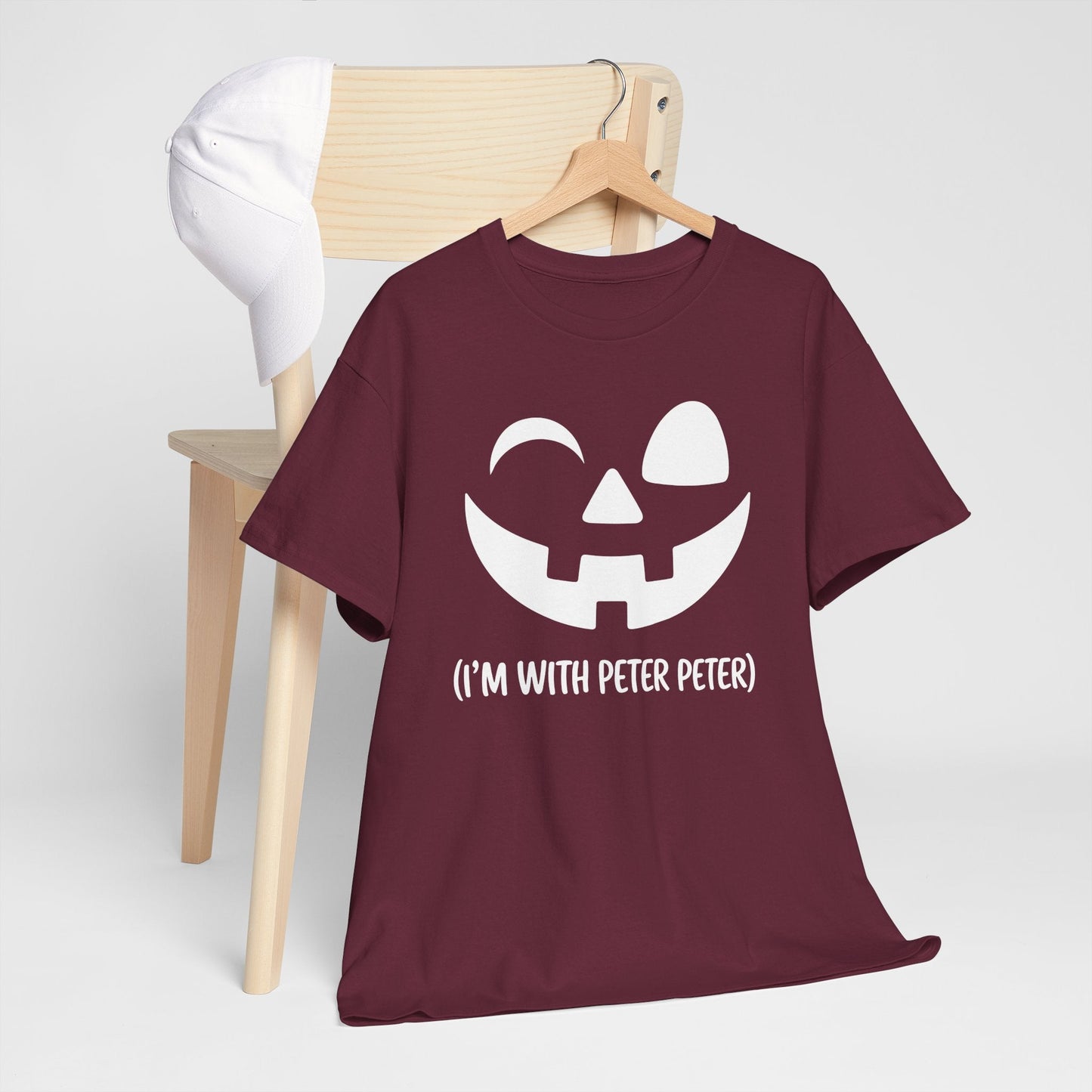 Im With Peter Couple Halloween Adult Eater Pumpkin T-Shirt