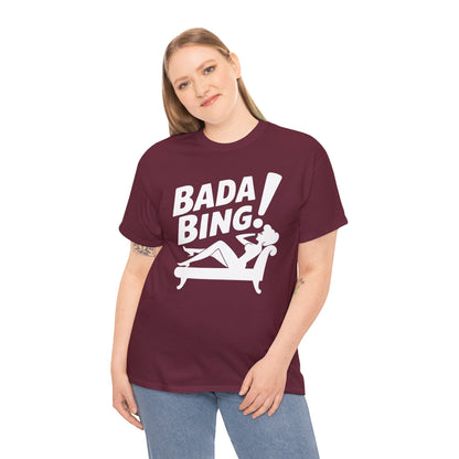 Funny Vintage Bada Sarcastic Bing Retro Sexy Girl Bada Bam T-Shirt
