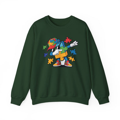 Dabbing Puzzle Autism Awareness Sweatshirt