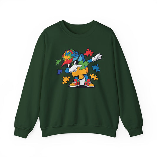 Dabbing Puzzle Autism Awareness Sweatshirt
