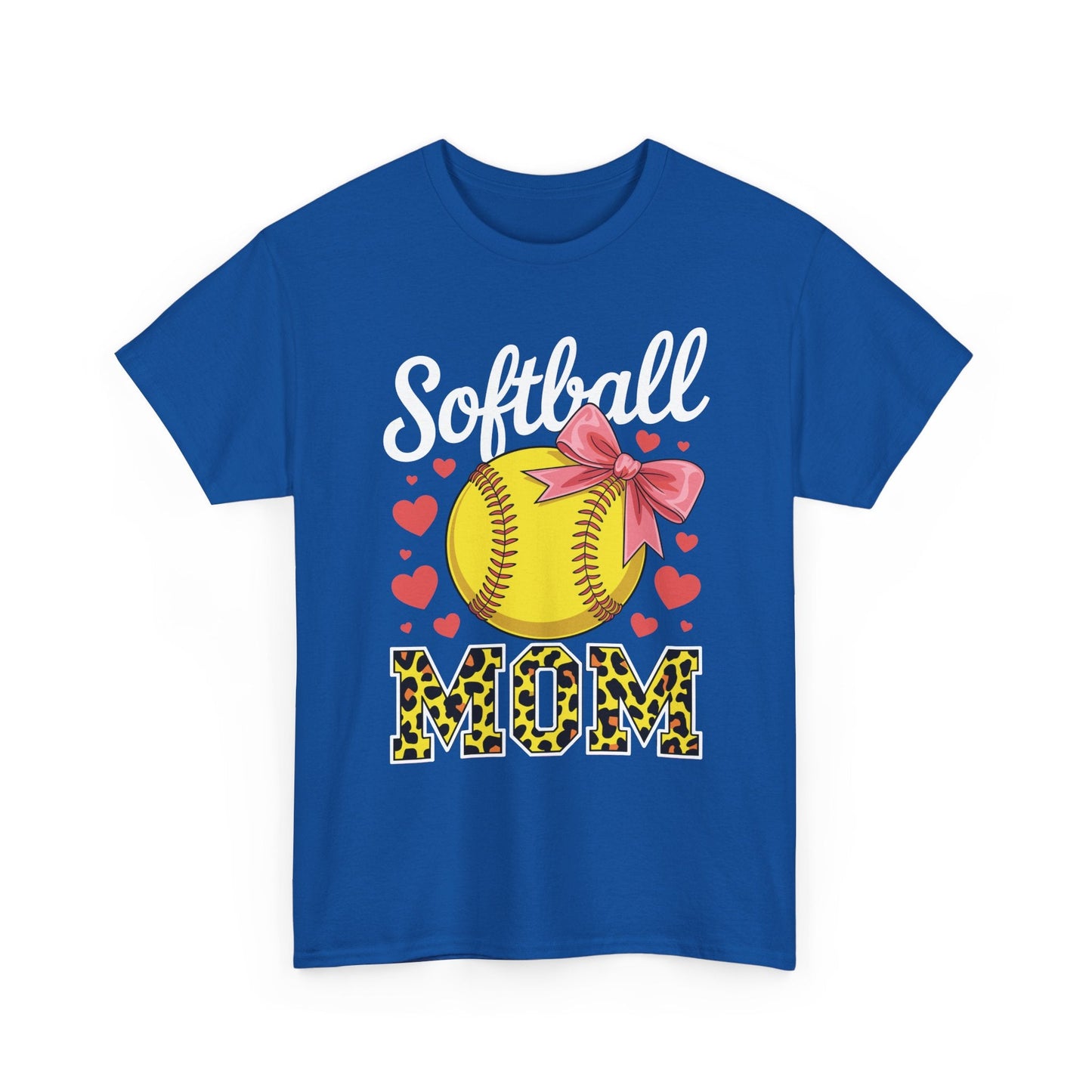 Softball Mom Headband Leopard Softball Ball Mothers Day Mama T-Shirt