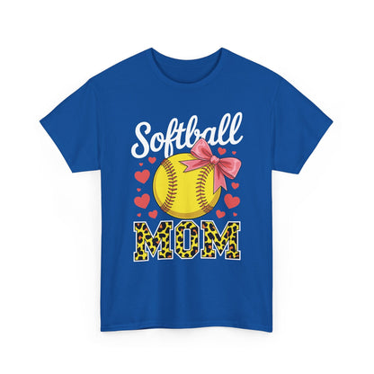 Softball Mom Headband Leopard Softball Ball Mothers Day Mama T-Shirt