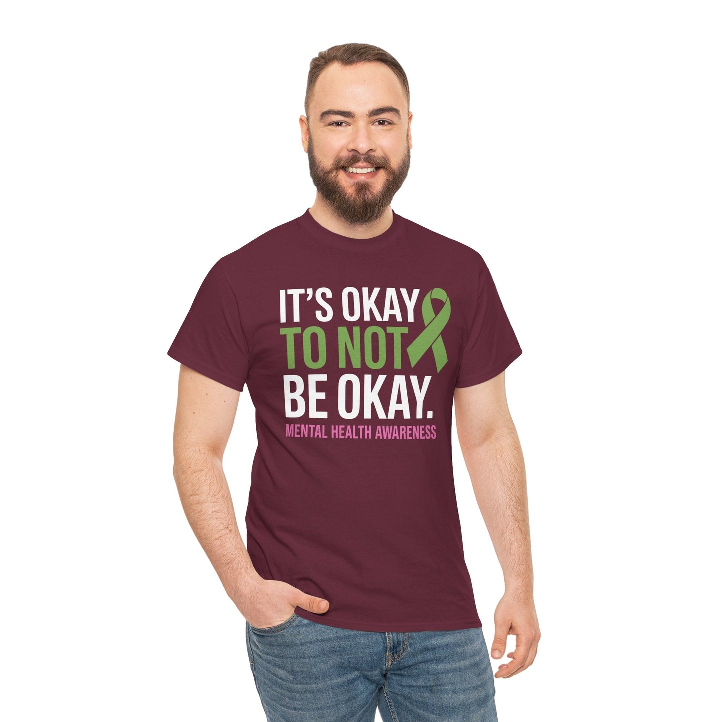 Its Okay To Not Be Okay Mental Health Awareness Ribbon T-Shirt