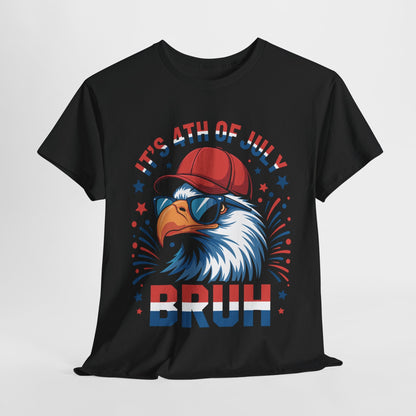Bruh 4th Of July Boys Kids Fourth Of July Bald Eagle T-Shirt