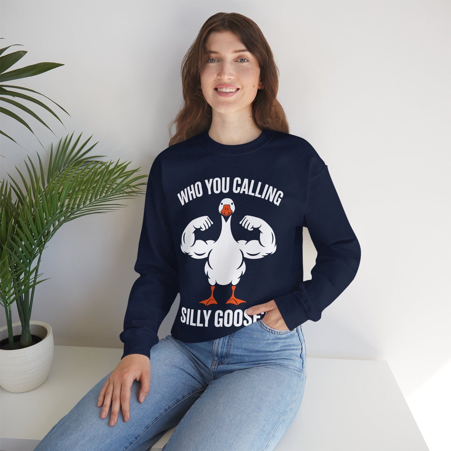 Who You Calling Silly Goose Funny Gym Meme Sweatshirt
