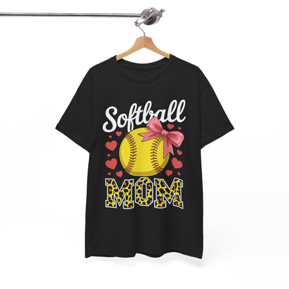 Softball Mom Headband Leopard Softball Ball Mothers Day Mama T-Shirt