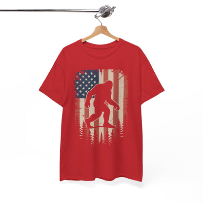 Bigfoot 4th of July Shirt American USA Flag Patriotic T-Shirt