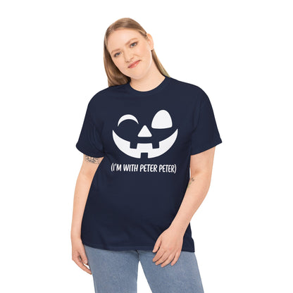 Im With Peter Couple Halloween Adult Eater Pumpkin T-Shirt