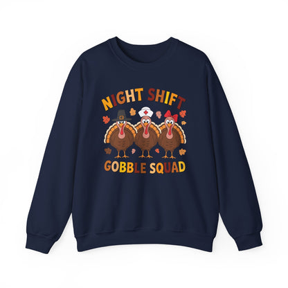 Night Shift Gobble Squad Night Worker Staff Thanksgiving Sweatshirt