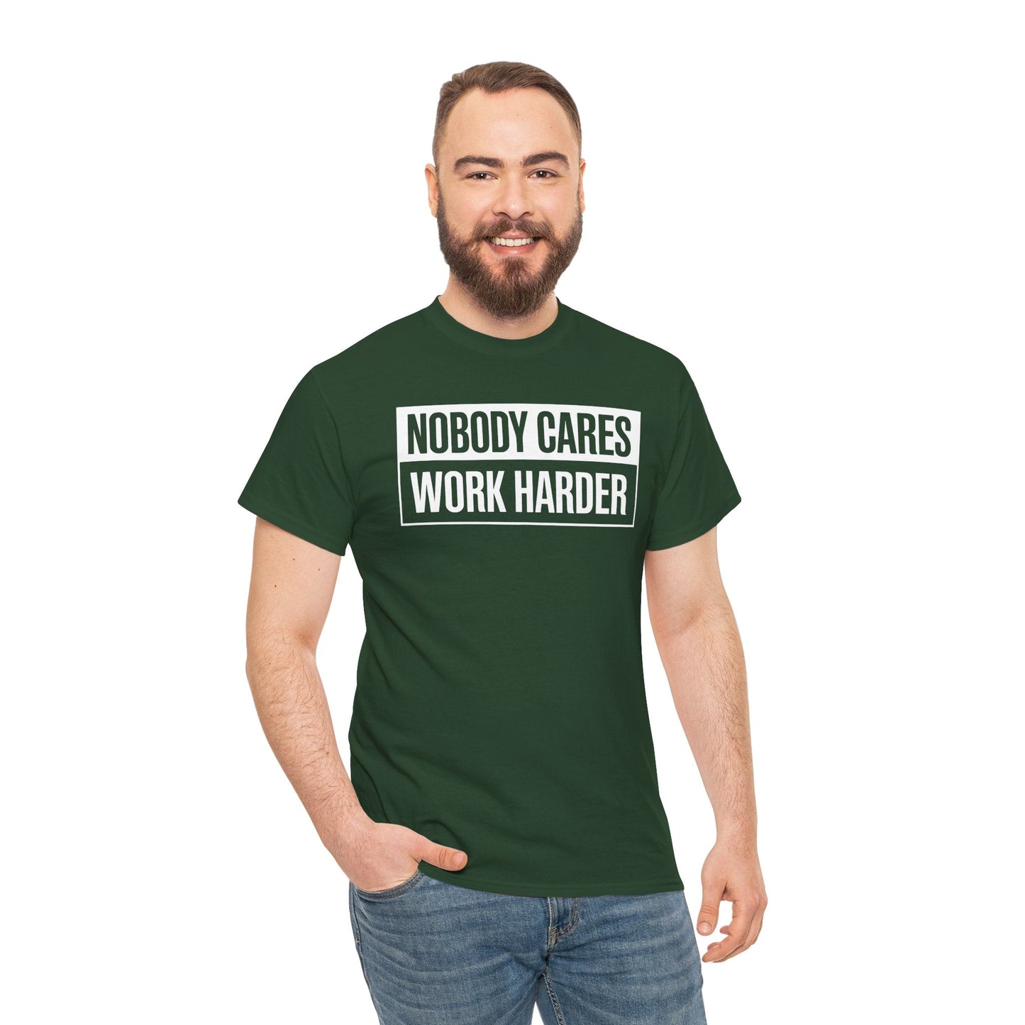 Nobody Cares Work Harder Fitness Workout Gym Gift T-Shirt