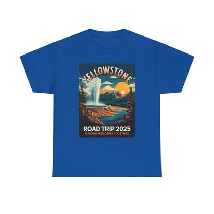 Yellowstone Family Road Trip 2025 National Park Outdoor T-Shirt
