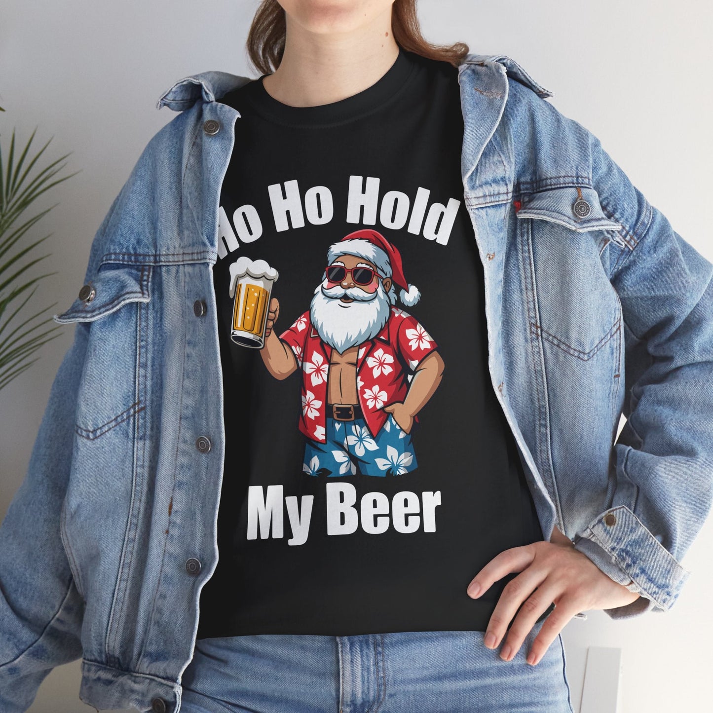 Funny Santa With Sunglasses And Beer Christmas in July T-Shirt
