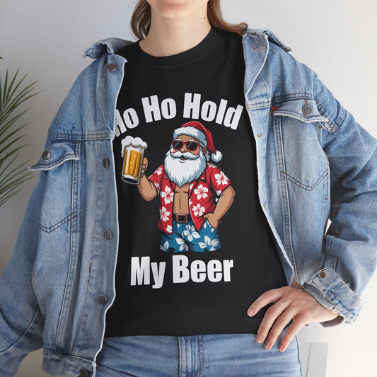 Funny Santa With Sunglasses And Beer Christmas in July T-Shirt