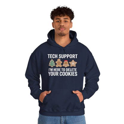 Christmas Tech Support Here To Delete Cookies Xmas Men Women Hoodie