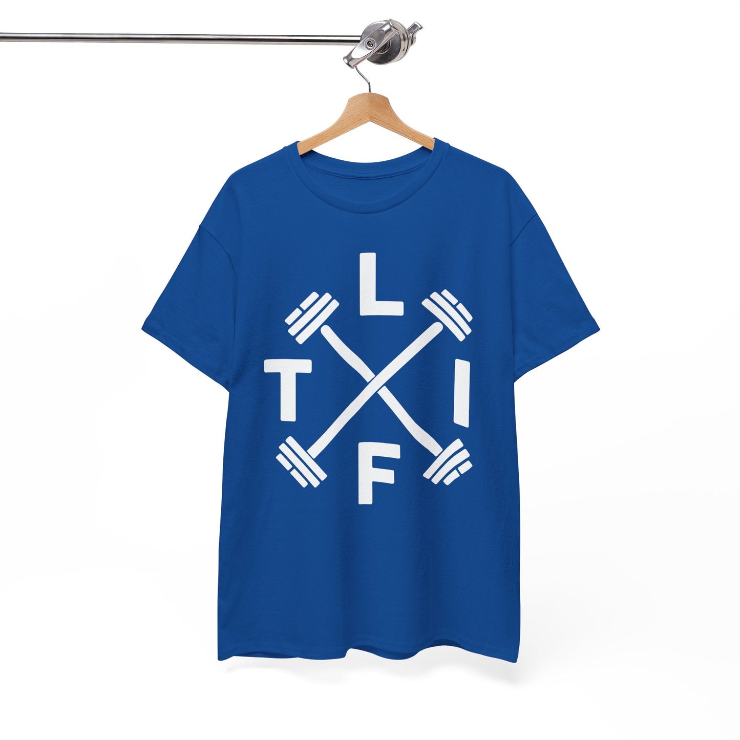 LIFT Weightlifting Fitness Barbells Crossed Circle T-Shirt