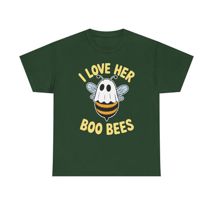 I Love Her Boo Bees Couples Halloween Adult Costume His Men T-Shirt