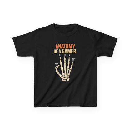 Funny Anatomy Of A Gamer Skeleton Hand Boys Kids Teens T-Shirt