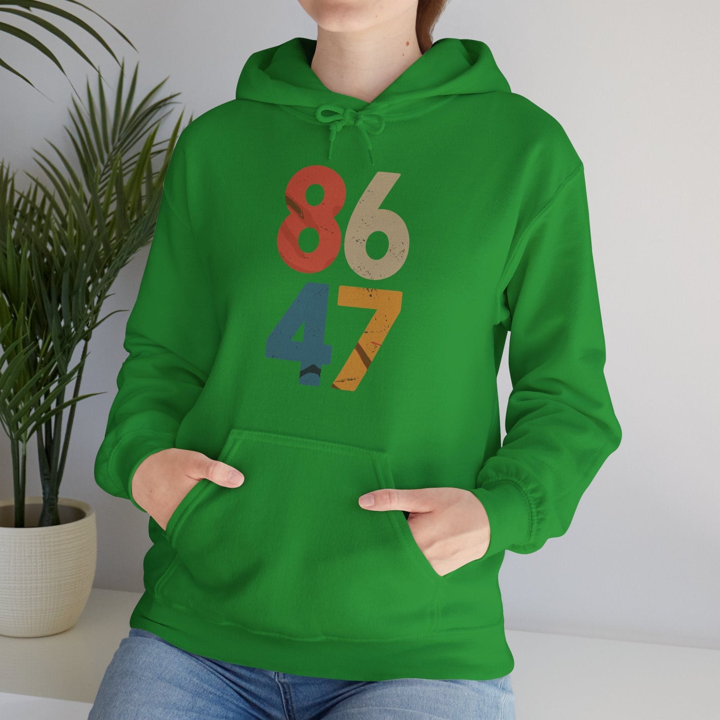 Classic Vintage 80s Style 86 47 Anti Trump Hoodie