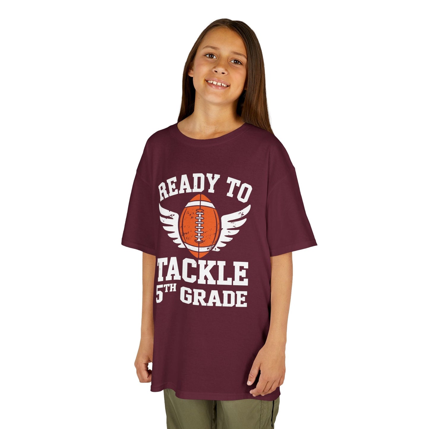 Ready To Tackle 5th Grade Football First Day Sport Kids T-Shirt