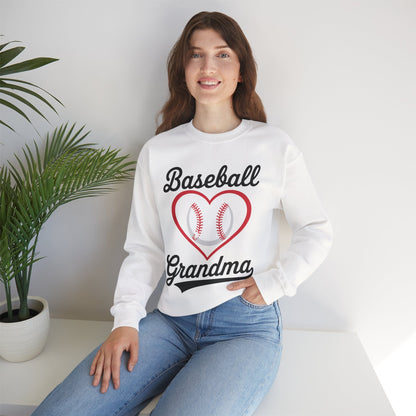 Baseball Grandma Women Baseball Heart Mothers Day Sweatshirt