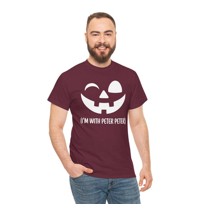 Im With Peter Couple Halloween Adult Eater Pumpkin T-Shirt