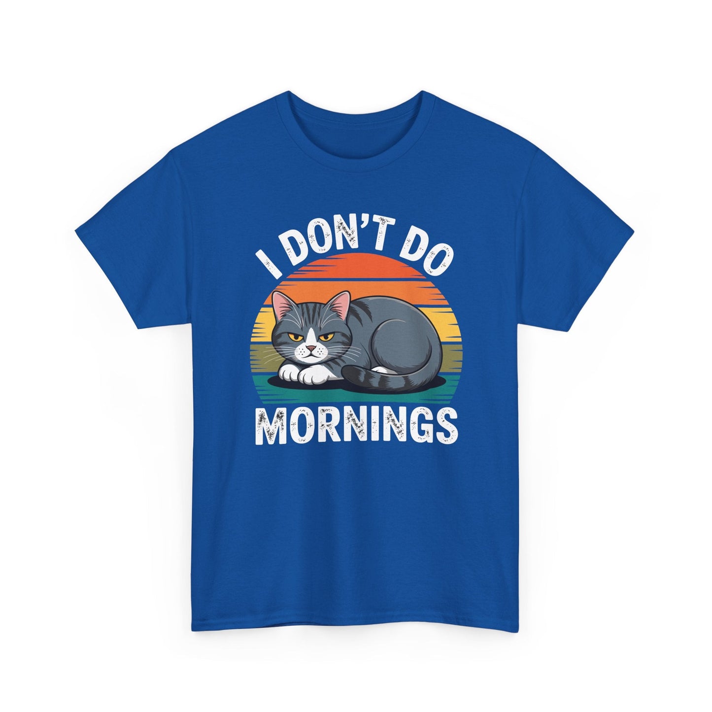 Funny Sleep Cat I Don't Do Morning T-Shirt