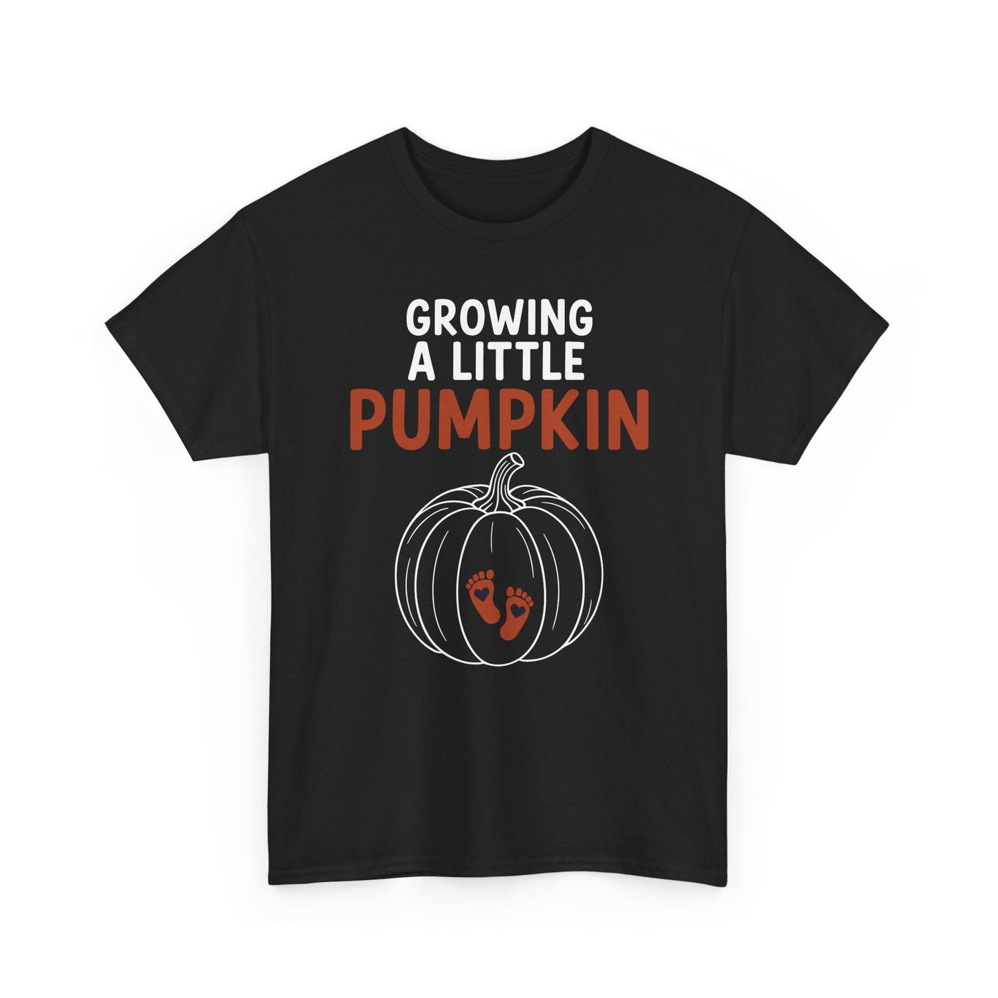 Growing A Little Pumpkin Fall Thanksgiving Baby Bump Wife T-Shirt
