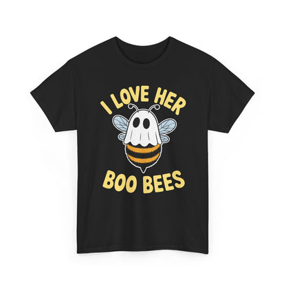 I Love Her Boo Bees Couples Halloween Adult Costume His Men T-Shirt