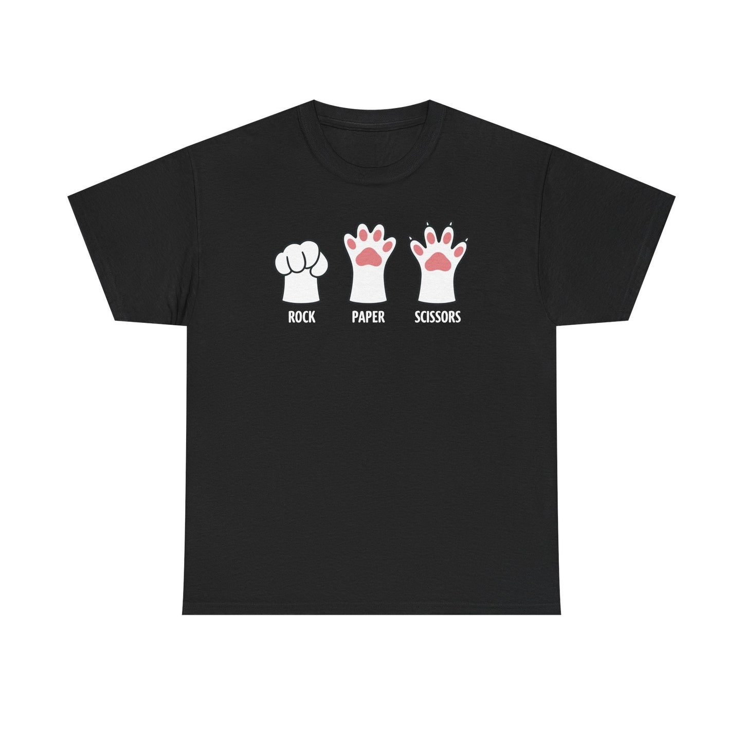 Funny  Introvert Cat Animal Rescue Rock Paper Scissors Cute Paw Cat T-Shirt