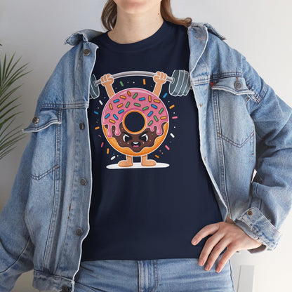 Funny Weightlifing Fitness Workout Gym Donut Lover T-Shirt