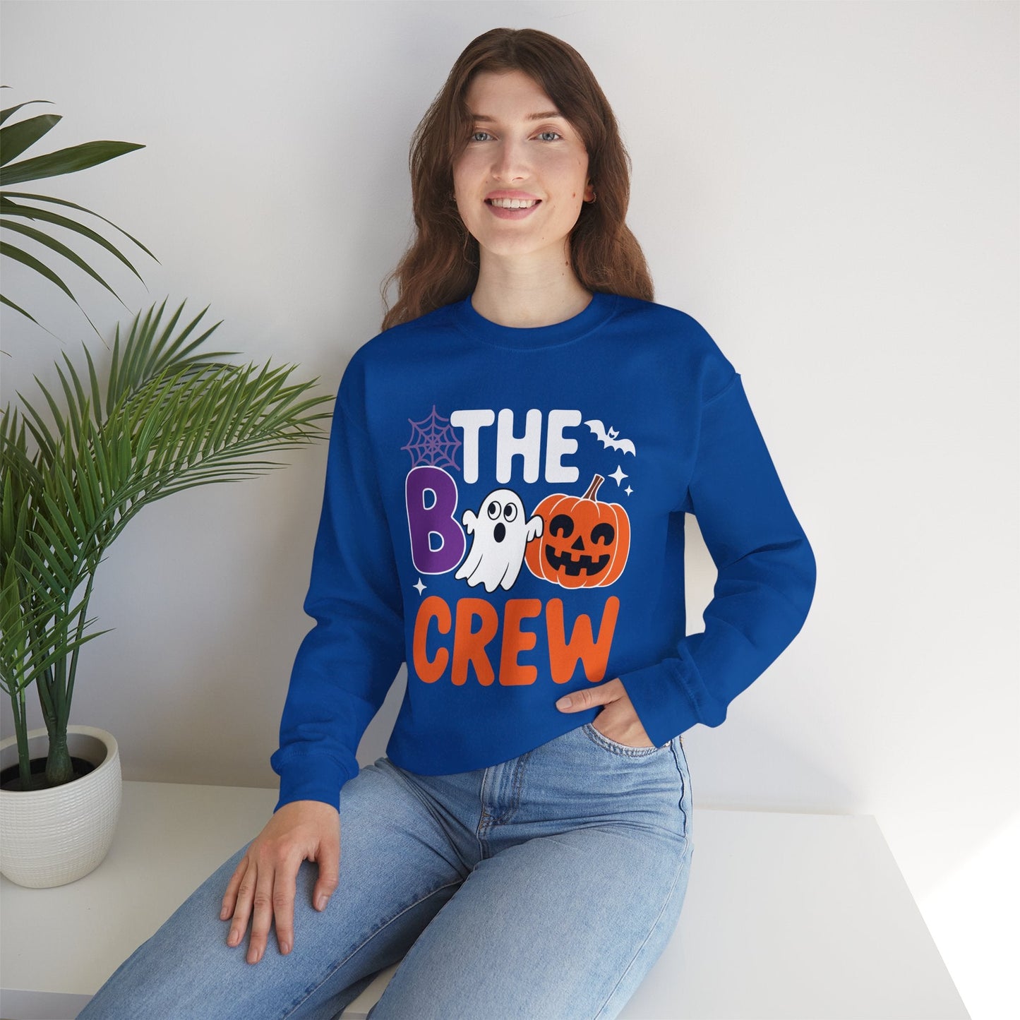 Halloween The Boo Crew Cute Ghost Spooky Family Matching Sweatshirt