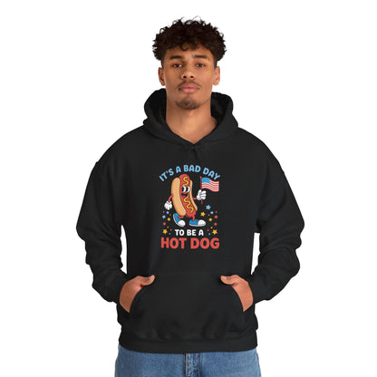 Its A Bad Day To Be A Hot Dog Funny meme HotDog usa flag Men Women Hoodie