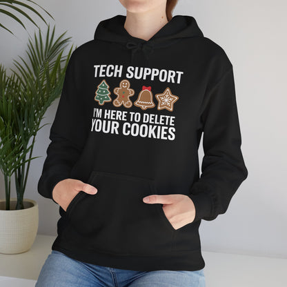 Christmas Tech Support Here To Delete Cookies Xmas Men Women Hoodie