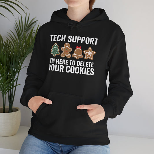Christmas Tech Support Here To Delete Cookies Xmas Men Women Hoodie