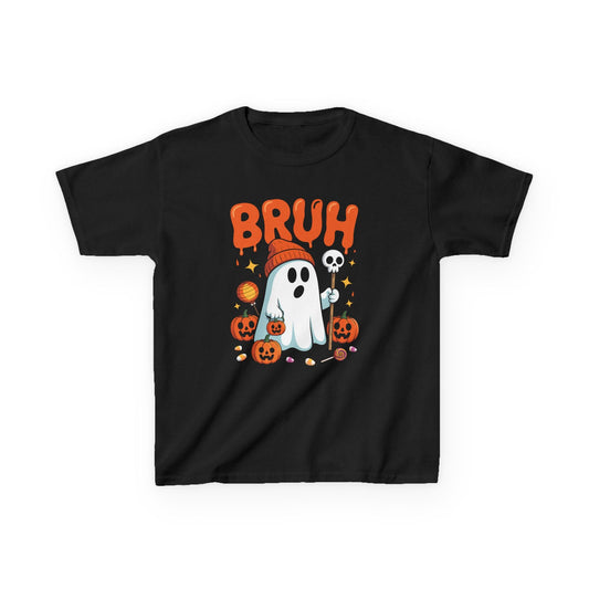 Bruh Ghost Halloween Cute Ghost Trick Or Treat Candy Kids T-Shirt