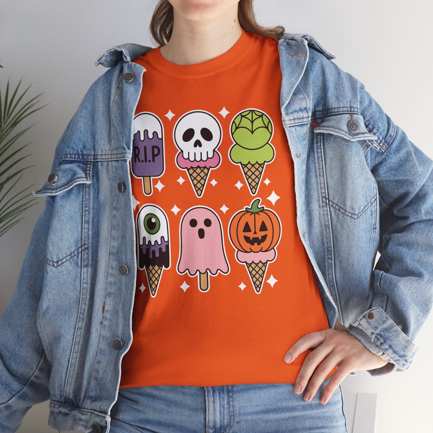 Horror Movie Summer Popsicle Halloween Ice Cream Summer-ween T-Shirt for Men Women