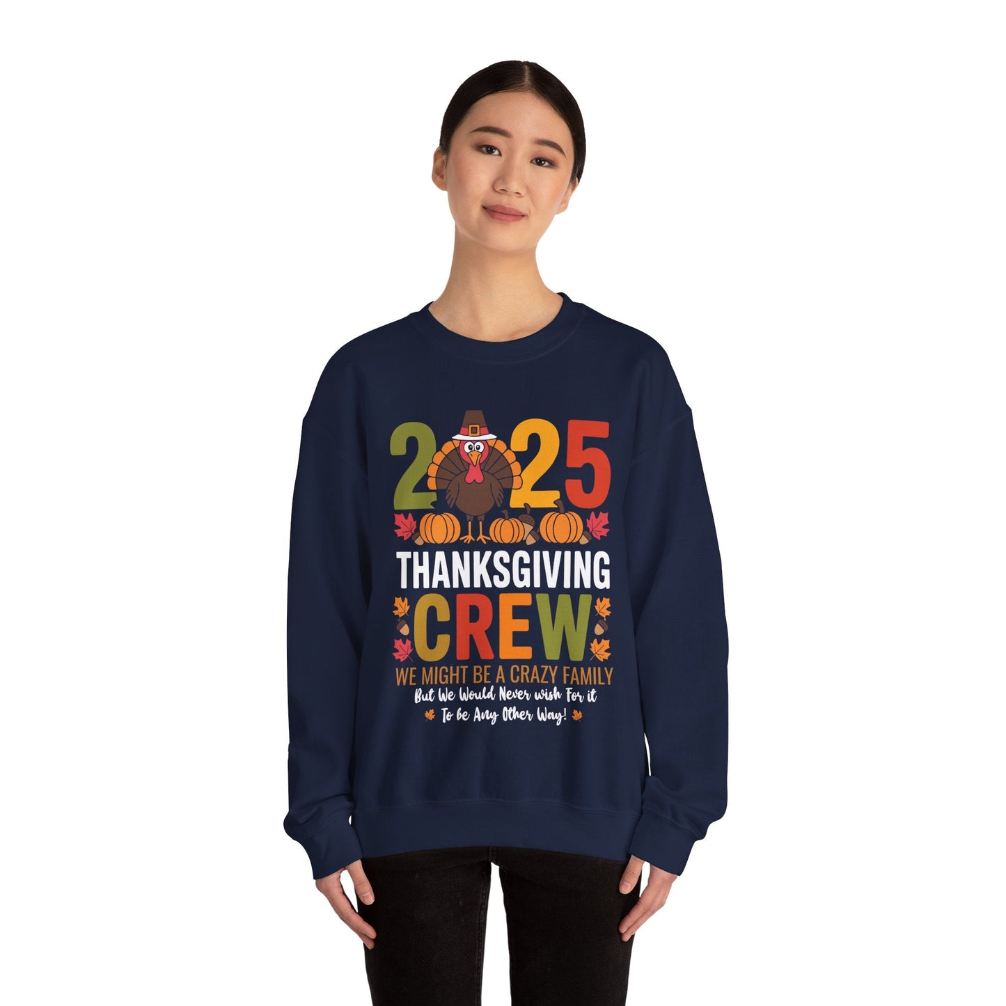 Family Thanksgiving 2025 Thanksgiving Crew Turkey Matching Sweatshirt