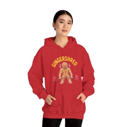Funny Gingershred Gingerbread Man Gym Bodybuilding Christmas Hoodie